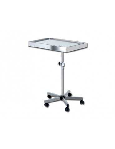 Height-adjustable Mayo table with 5-star trolley Mayo tables and basin trolleys Gima 45832