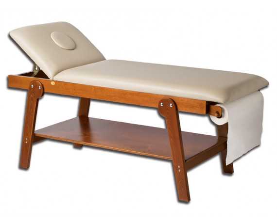 Stół do masażu z drewna wiśniowego z otworem, model Firenze Drewniane stoły do badań Gima 27451
