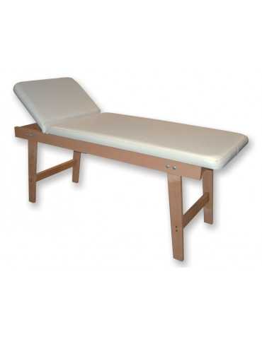 Camilla de masaje estándar de madera de haya con orificio. Mesas de exploración en madera. Gima 27416