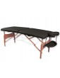 Table de massage pliante en bois à 2 sections, couleur noire Tables d'examen en bois Gima 44000