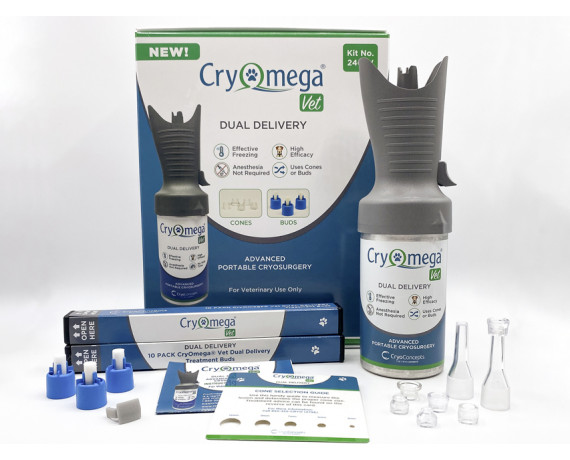 Kit per criochirurgia veterinaria CRYOMEGA VET dual delivery