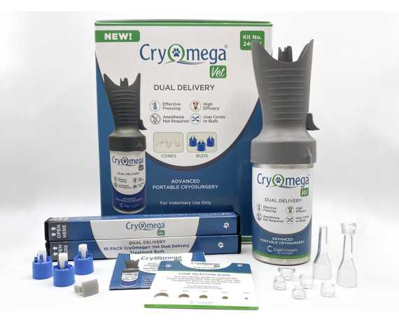 Kit voor veterinaire cryochirurgie CRYOMEGA VET dubbele levering