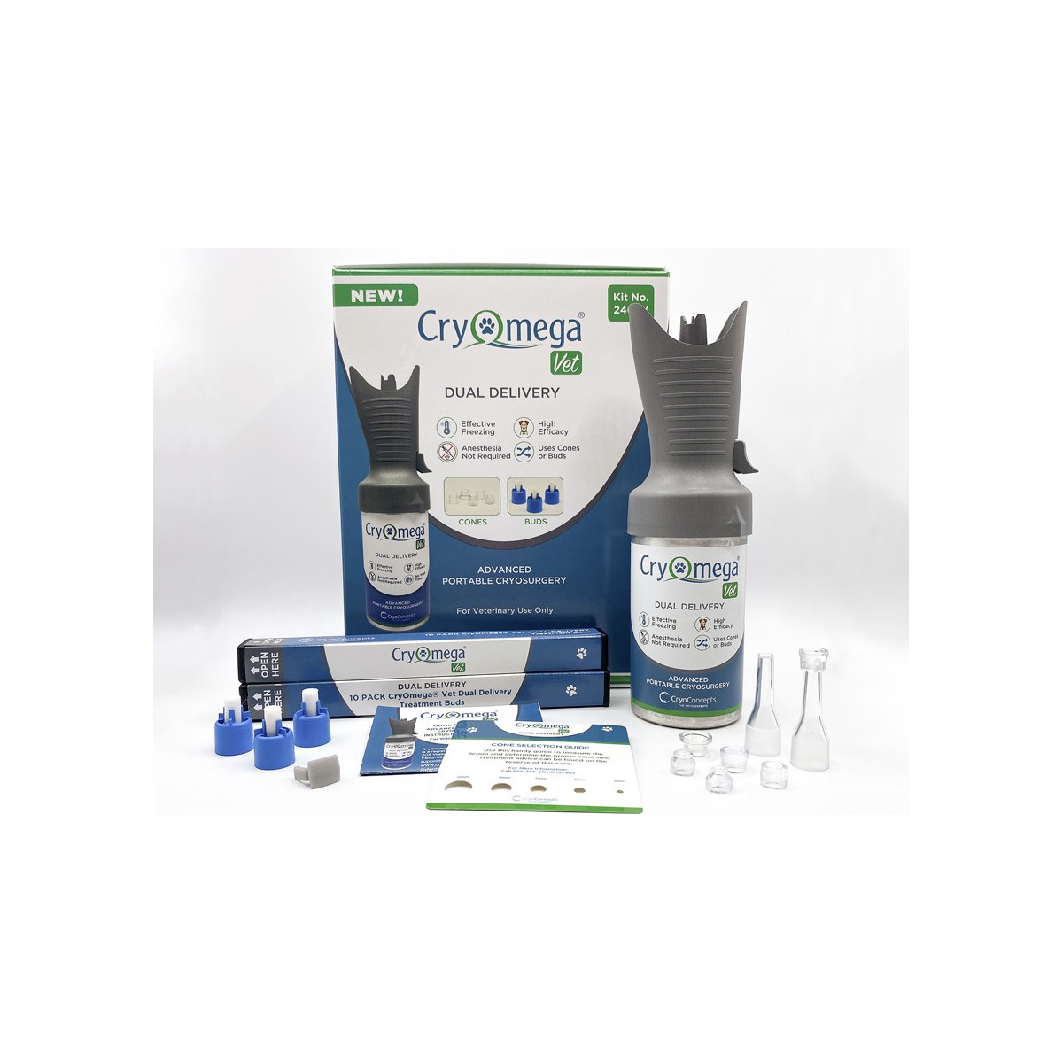 Kit para criocirugía veterinaria CRYOMEGA VET de entrega dual Electrocirugía para Medicina Veterinaria Gima 80740
