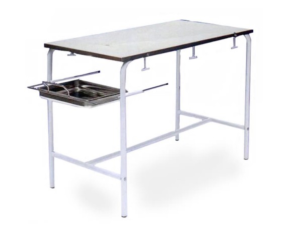 Mesa de exploración veterinaria en acero pintado. Mobiliario para consulta veterinaria. Gima 80300