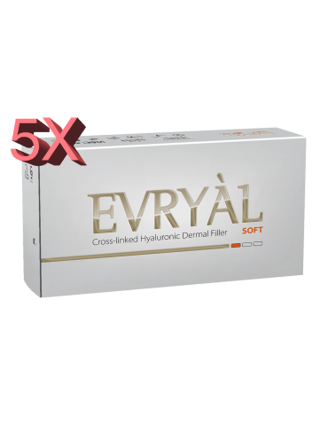 5 stk. Evryàl Soft Filler Krydsbundet hyaluronsyre Krydsbundet filler Apharm Srl SOFT-PACK5