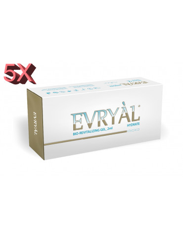 5 peças Evryal Hydrate Filler Biorevitalizante 2x2ml Revitalização Hialurônica Apharm S.r.l. HYDRATE-PACK5