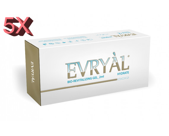 5 peças Evryal Hydrate Filler Biorevitalizante 2x2ml Revitalização Hialurônica Apharm S.r.l. HYDRATE-PACK5