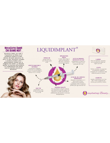 LIQUIDIMPLANT Labium combleur de lèvres à l'acide hyaluronique réticulé 1 ml Produits de comblement cutané LIQUIDIMPLANT Nova...