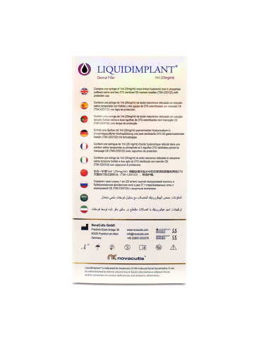 LIQUIDIMPLANT Labium täyteaine labbra silloitettu hyaluronihappo 1 ml Derminen täyteaine LIQUDIMPLANT Novacutis LABIUM