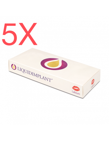 5 pezzi - LIQUIDIMPLANT Labium töltőanyag labbra 5x1ml LIQUIDIMPLANT dermális töltőanyagok Novacutis LABIUM-PACK5