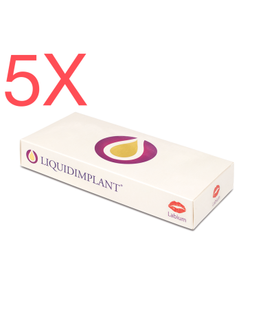 5 stk - LIQUIDIMPLANT Labium filler labbra 5x1ml LIQUIDIMPLANT dermal fillers Novacutis LABIUM-PACK5