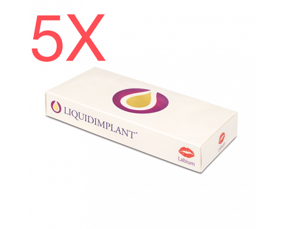 5 pezzi - LIQUIDIMPLANT Labium filler labbra 5x1ml LIQUIDIMPLANT dermal fillers Novacutis LABIUM-PACK5