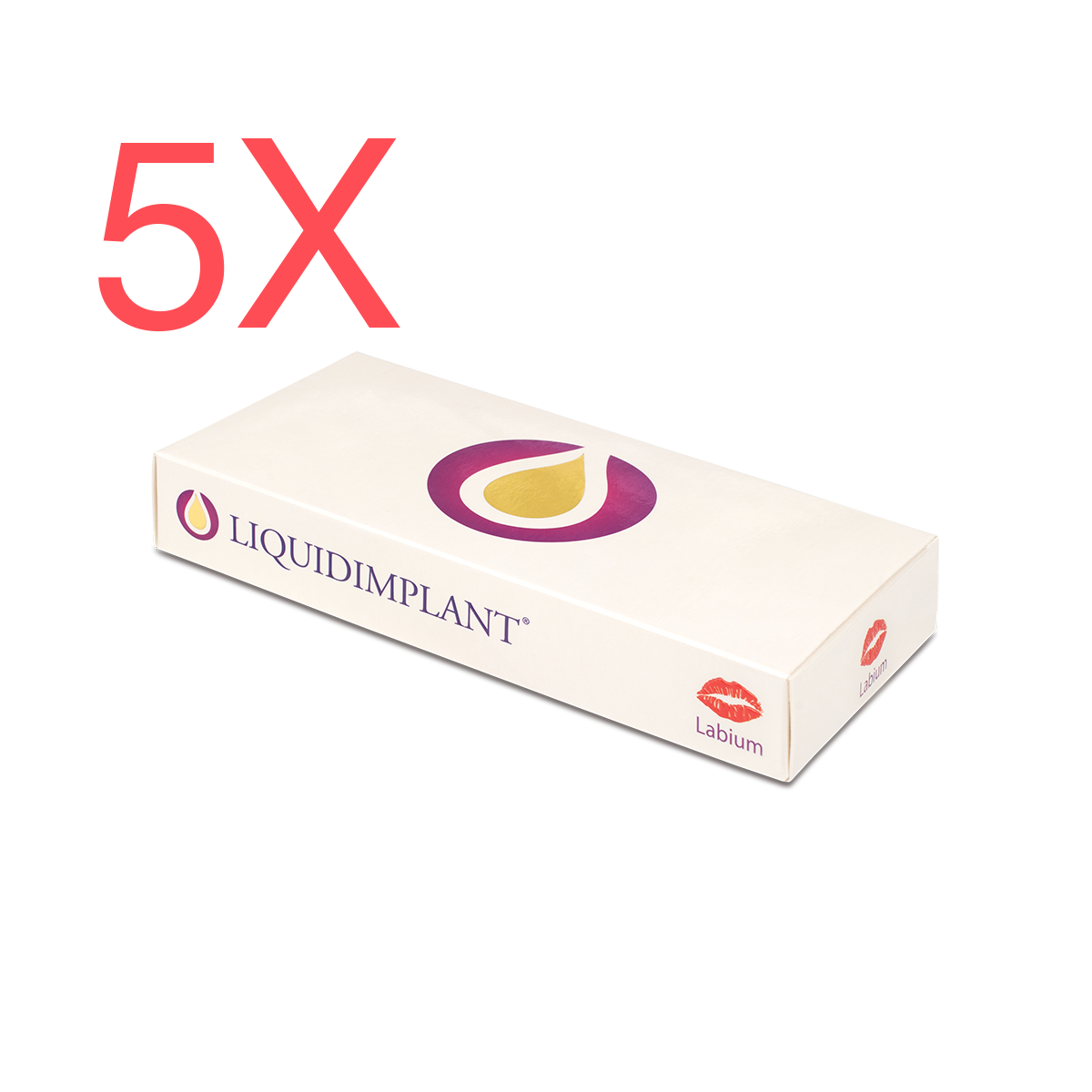 5 piese - LIQUIDIMPLANT Labium filler labbra 5x1ml Filler dermici LIQUIDIMPLANT Novacutis LABIUM-PACK5
