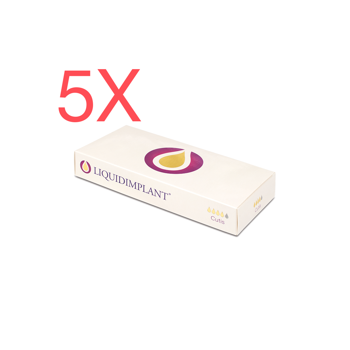 5 pieces - LIQUIDIMPLANT Cutis wrinkle and lip filler 5x1ml LIQUIDIMPLANT dermal fillers Novacutis CUTIS-PACK5
