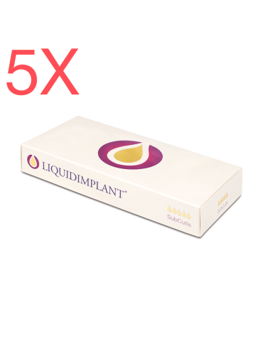 5 stk - LIQUIDIMPLANT Sub Cutis dyb rynkefiller 5x1ml LIQUIDIMPLANT dermal fillers Novacutis SUB-CUTIS-PACK5