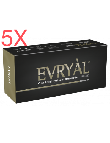 5 kpl ristisilloitettua hyaluronihappotäyteainetta Evryàl StrongFiller ristisilloitettu Apharm Srl STRONG-5PACK