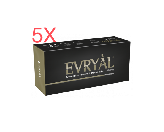 5 kpl ristisilloitettua hyaluronihappotäyteainetta Evryàl StrongFiller ristisilloitettu Apharm Srl STRONG-5PACK