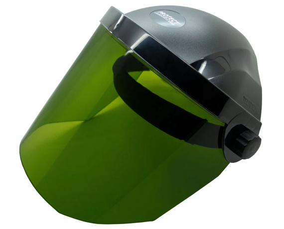 Laser højbeskyttende ansigtsskærm med filter 0242 Diode - Nd:Yag - Fiberlaser- og UV-beskyttelsesvisirer Beskyt Laserschutz ...