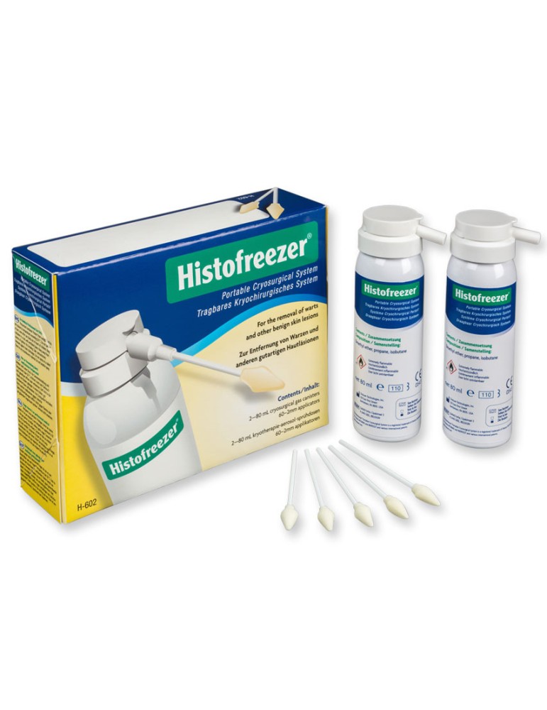 Kryoterapia Histofreezer 2 x 80 ml pulloa + 60 applikaattoria 2 mm Kryokirurgia ja kryoterapia Gima 30591 Kryoterapia Histofreezer 2 x 80 ml pulloa + 60 applikaattoria 2 mm Kryokirurgia ja kryoterapia Gima 30591