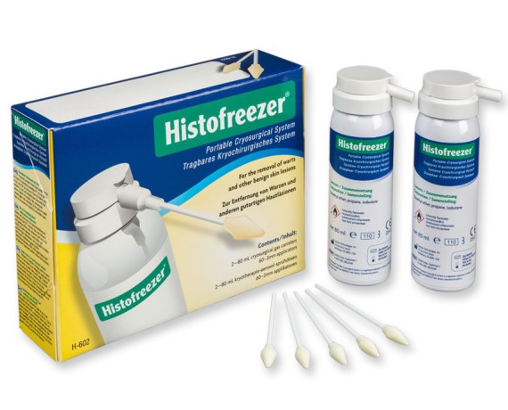 Kryoterapia Histofreezer 2 x 80 ml pulloa + 60 applikaattoria 2 mm Kryokirurgia ja kryoterapia Gima 30591