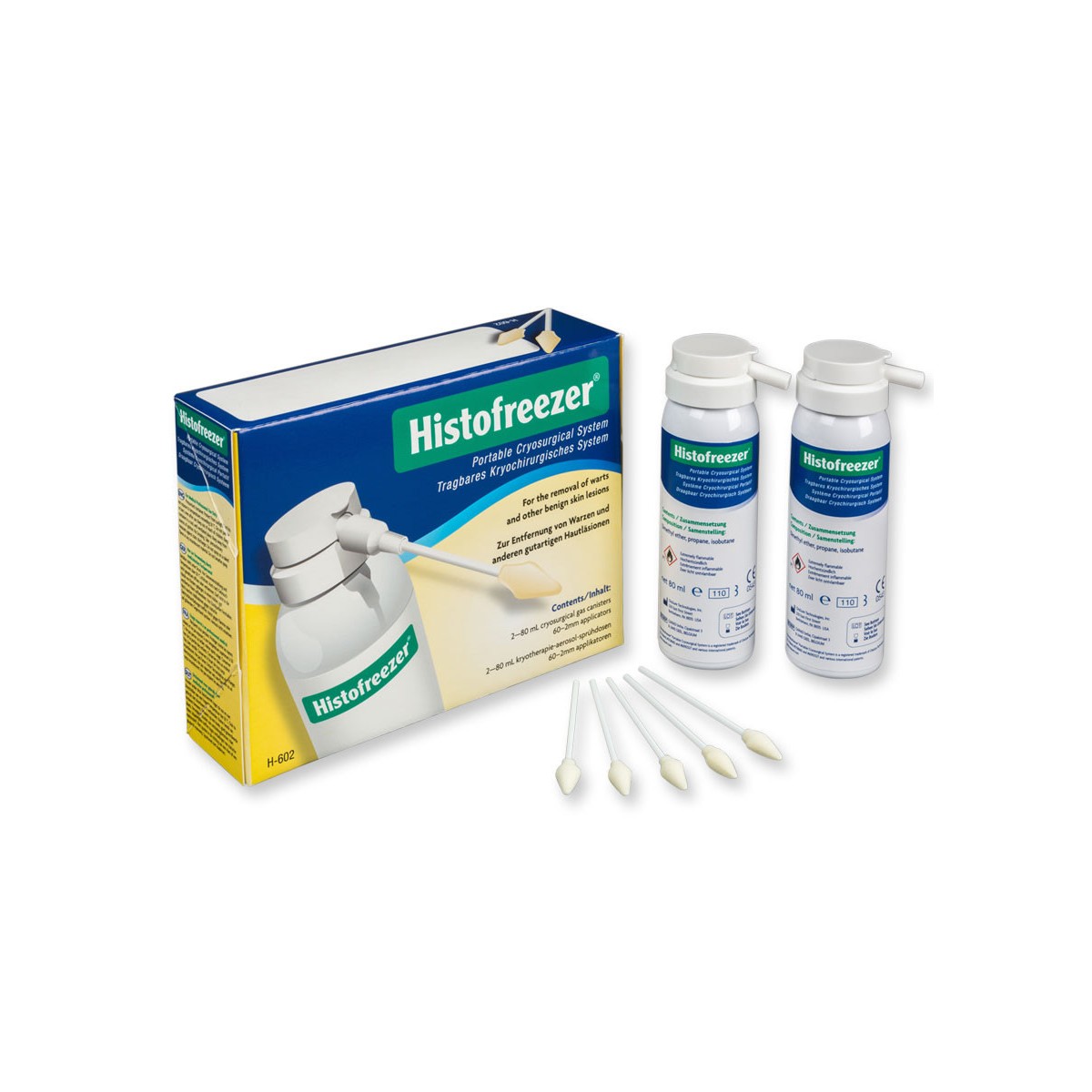 Crioterapia Histofreezer 2x flaconi 80ml +60 applicatori 2mmCriochirurgia e Crioterapia Gima 30591