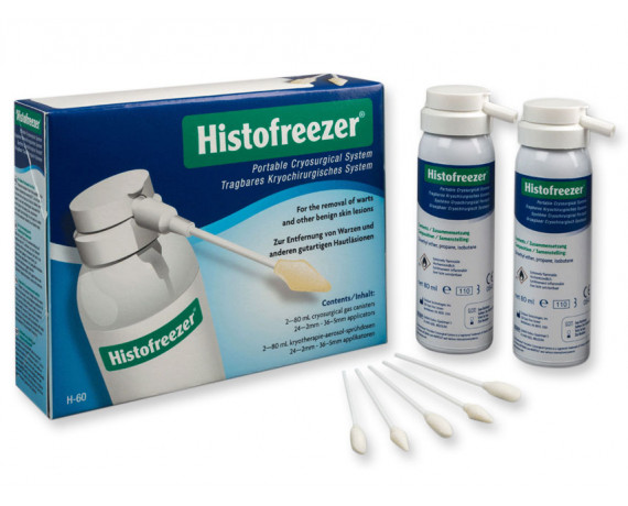 Cryothérapie Histofreezer MIX 2x 80ml - 24 applicateurs 2mm + 36 applicateurs 5mm Cryochirurgie et cryothérapie Gima 30589