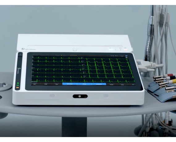 Tabletă ECG touch NEO T180 cu imprimantă Electrocardiografie cu 3 - 6 - 12 canale Gima 54231