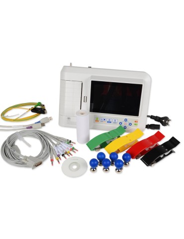 EKG CONTEC 600G 3 og 6 kanaler med display og printer 3 - 6 - 12 kanals elektrokardiografer Gima 33222