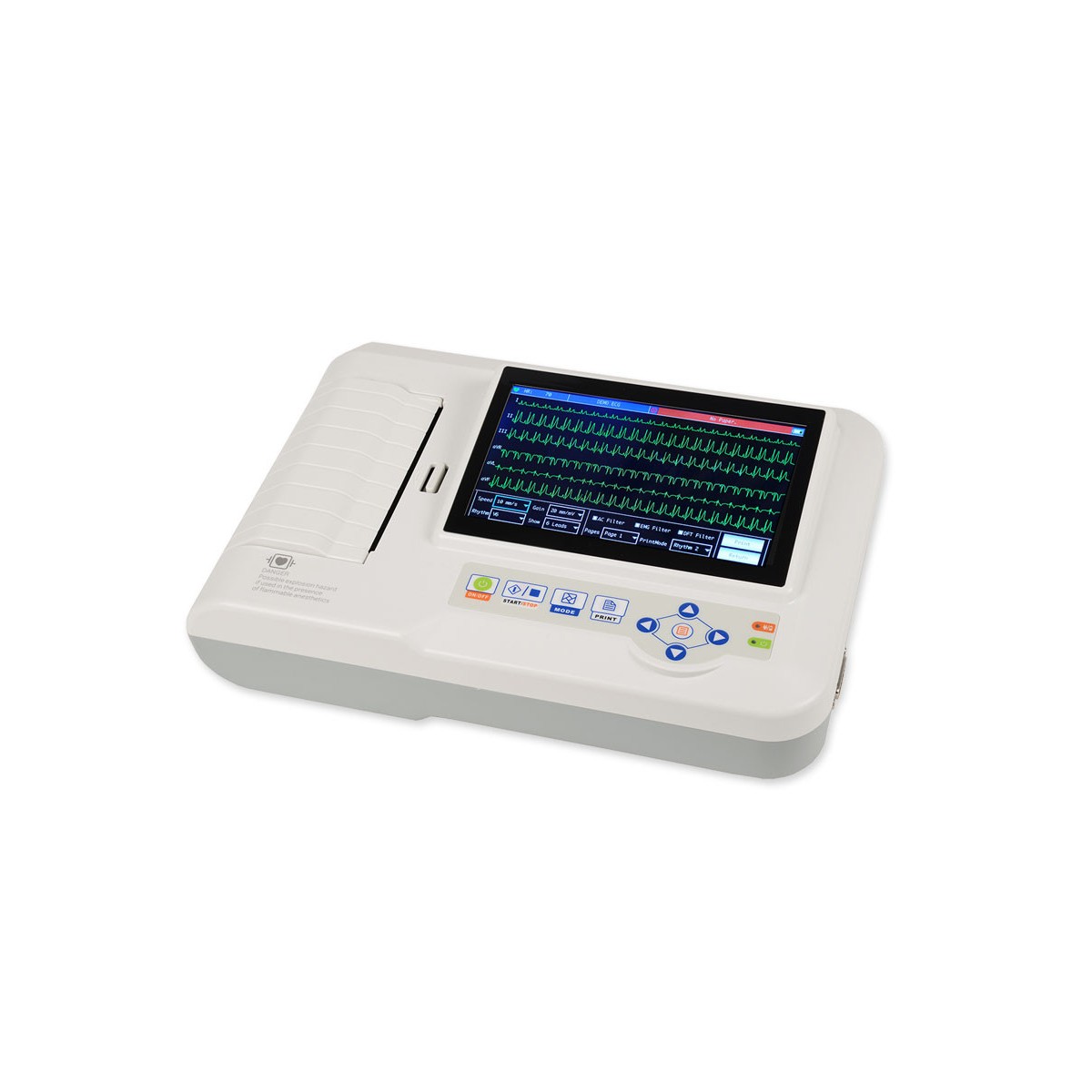 CONTEC 600G ECG cu 3 și 6 canale cu afișaj și imprimantă Electrocardiografie cu 3 - 6 - 12 canale Gima 33222