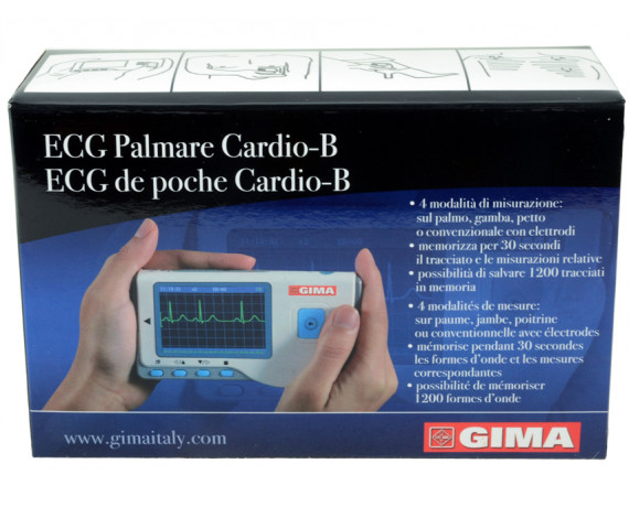 ECG portátil Cardio B para pruebas de detección Electrocardiógrafo de mano Gima 33261