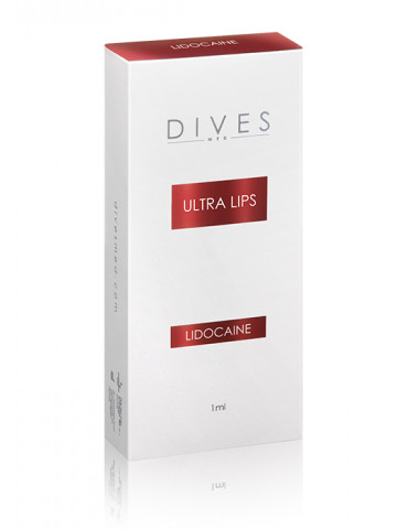 Dives Ultra Lips Remplisseur Hyaluronique pour Lèvres avec Lidocaïne 1x1ml Remplisseur premium avec lidocaïne DIVES MED ULTRA...