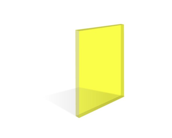 Blå laserbeskyttelsesvindue, YLW125-filter, 3,17 mm tykkelse Laserbeskyttelsesvinduer NoIR LaserShields YLW125