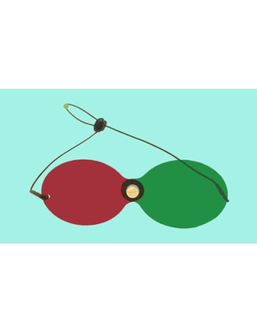 Anaglyfiske briller røde/grønne med elastik - ovale anaglyfiske briller 62.041.07