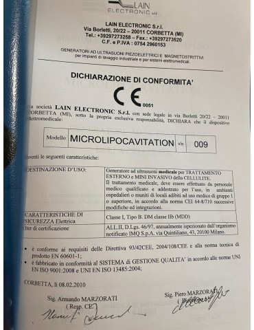 LESC lipo emulsie subcutanată MICRO LIPO CAVITATION utilizată Variat  LESC