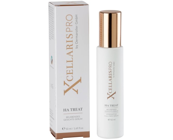 XCellarisPRO HA Treat - Original Dermaroller Hydrating Serum with Tripeptides and Hyaluronic Acid 50 ml Dermaroller/Needling ...