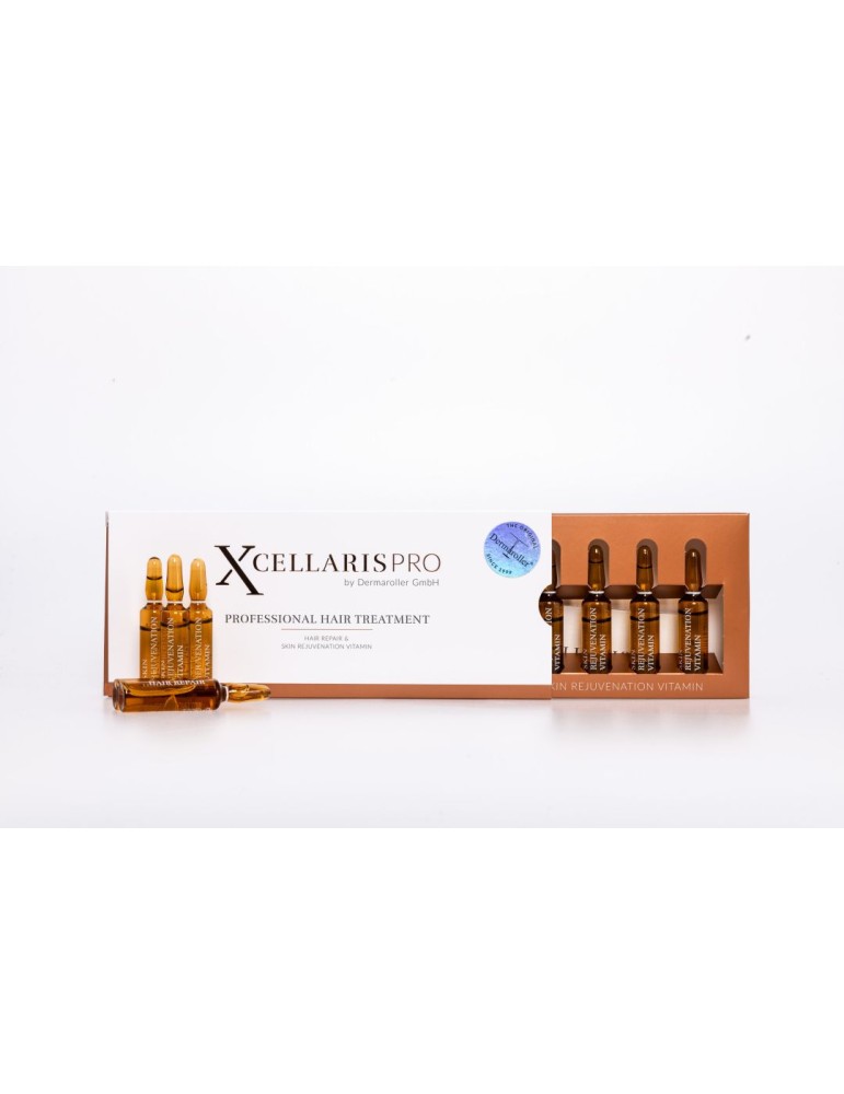 Xcellaris Pro Professional Hair Treatment - Original Dermaroller Intensive Hair Protocol Dermaroller/Needling Dermaroller VK-...