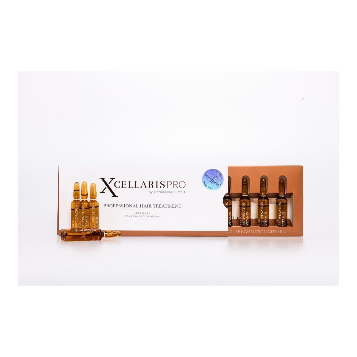 Xcellaris Pro Professional Hair Treatment - Original Dermaroller Intensive Hair Protocol Dermaroller/Needling Dermaroller VK-...