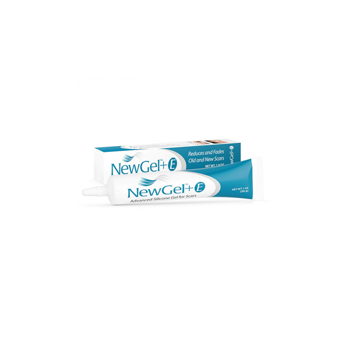 Gel de silicona NewGel+E para el tratamiento de cicatrices extensas, 30 g con vitamina E - Caja de 10 unidades Gel de silicon...
