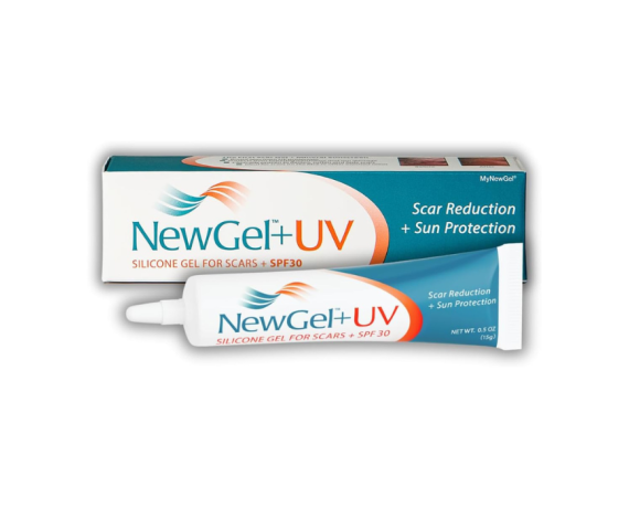 Gel de silicone NewGel+UV pour le traitement des cicatrices 15 g avec protection UV - Boîte de 10 Gestion des cicatrices Newm...