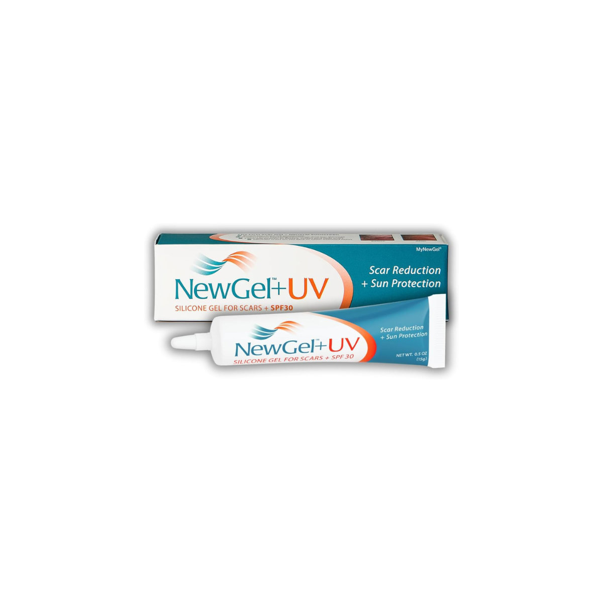 Gel de silicona NewGel+UV para el tratamiento de cicatrices, 15 g con protección UV - Caja de 10 unidades Gel de silicona par...