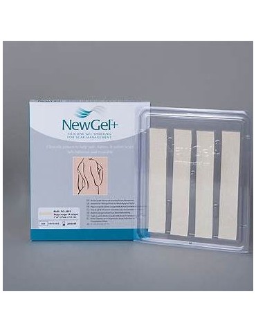Folha de silicone medicinal NewGel+ para tratamento de cicatrizes, 2,5 x 15 cm, 10 caixas com 4 unidades cada. Tratamento de ...