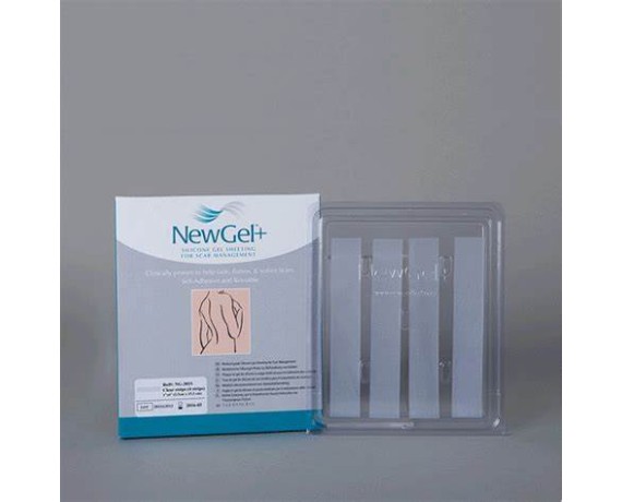 NewGel+ orvosi szilikon hegkezelő lap 2,5x15 cm, 10 doboz, 4 darabos Szilikon lapok hegkezelésre Newmedical Technology, Inc. ...