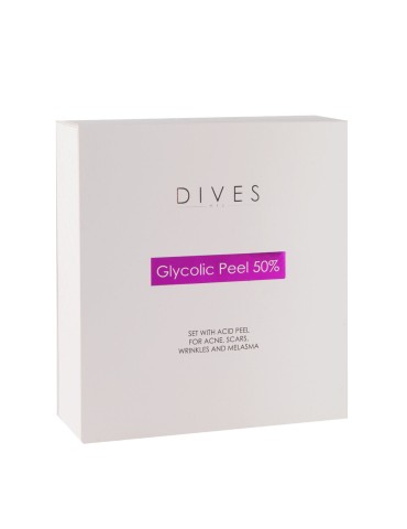 DIVES MED Glykolsyrepeeling 50% Professionelt sæt Glykolsyre 50 ml Kemisk peeling DIVES MED GLYCOLIC-DIVES
