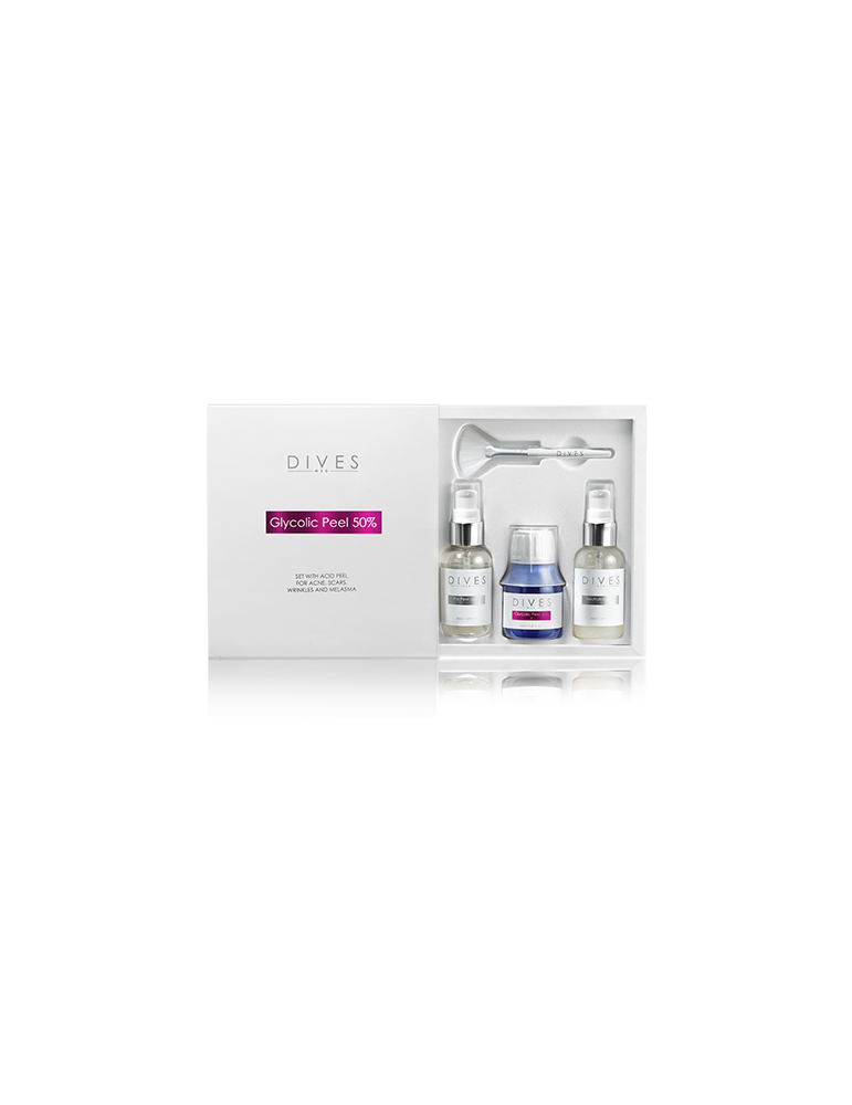 DIVES MED Glycolic Peel 50% Professional Set Glycolic Acid 50 ml Chemical Peeling DIVES MED GLYCOLIC-DIVES