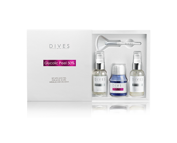 DIVES MED Glycolic Peel 50% Professional Set Glycolic Acid 50 ml Chemical Peeling DIVES MED GLYCOLIC-DIVES