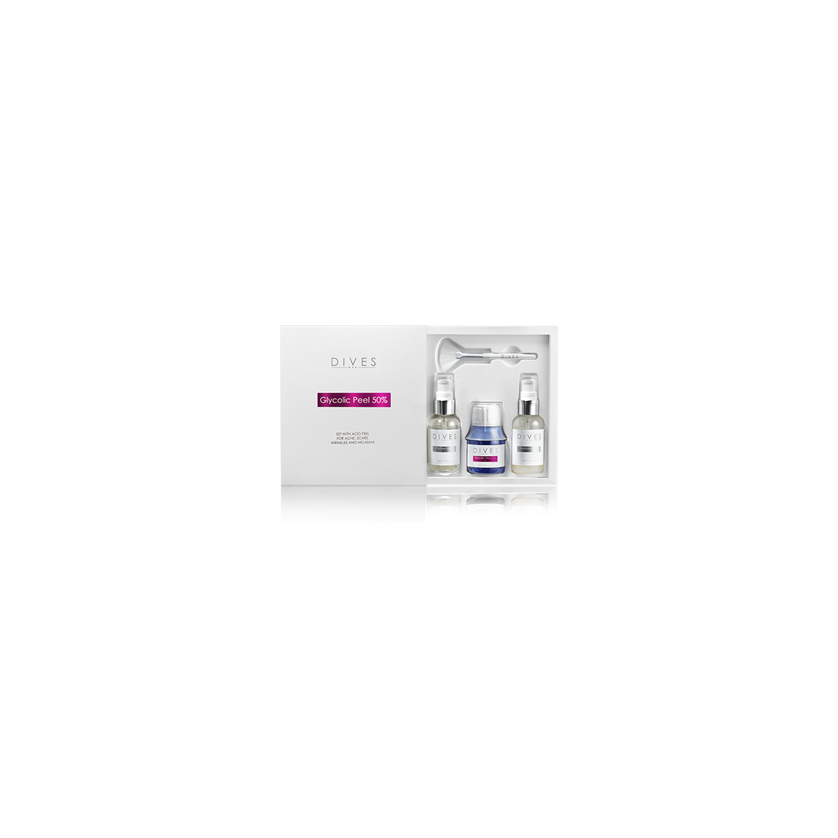 DIVES MED Glycolic Peel 50% Professional Set Glycolic Acid 50 ml Chemical Peeling DIVES MED GLYCOLIC-DIVES