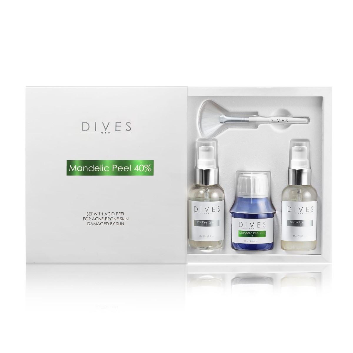 DIVES MED Peeling acido Mandelico 40% Set 50 ml Chemical Peeling DIVES MED MANDELIC-DIVES
