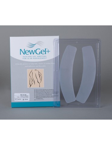NewGel+ Curved Medical Silicone Sheet for Abdominal and Caesarean Section Scars 5x20 cm 10 boxes of 2 pieces Silicone Sheets ...