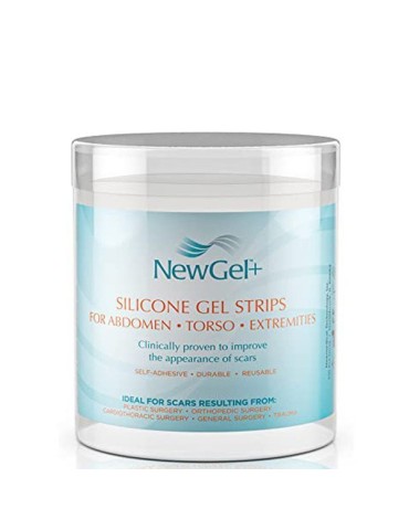 NewGel+ Medizinische Silikonplatte für lineare Narben, 5 x 60 cm, 10 Stück pro Packung Silikonplatten zur Narbenbehandlung Ne...