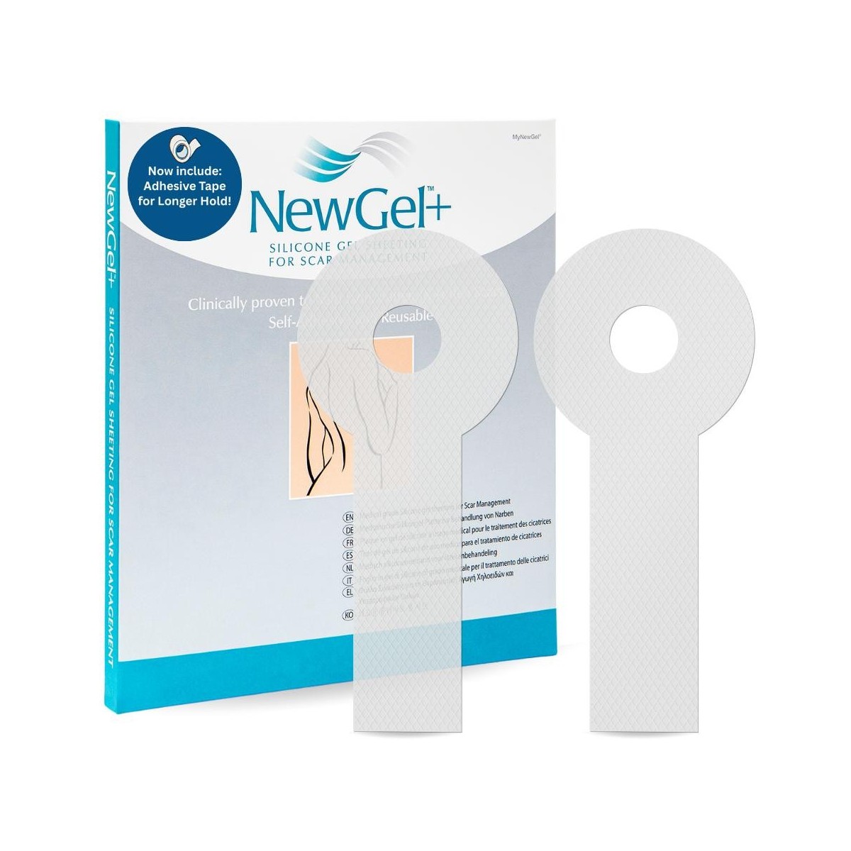 Feuilles de silicone médical NewGel+ pour cicatrices mammaires, 10 boîtes de 2 pièces Feuilles de silicone pour le traitement...